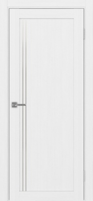 Межкомнатная дверь optima porte Турин 566АПП молдинг SC.111 ЭКО-шпон Белый лёд