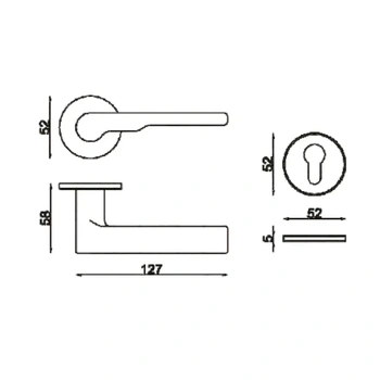 Комплект дверных ручек LINE collection