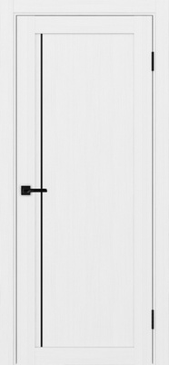 Межкомнатная дверь optima porte Турин 565АПП молдинг SB.11 ЭКО-шпон Белый лёд