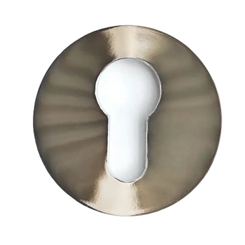 Накладка на цилиндр круглая A858-G (round) PVD никель / 202