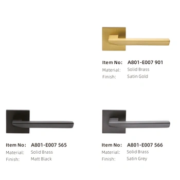 Дверная ручка из латуни CITY collection 007 графит