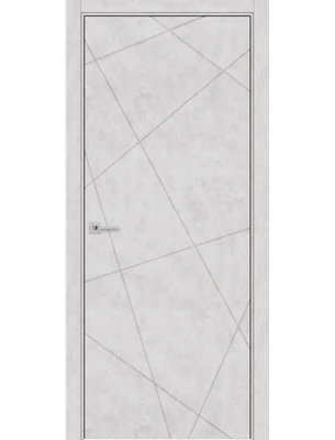 Межкомнатная дверь Адема Лайт 5 в цвете бетон снежный