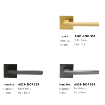 Дверная ручка из латуни CITY collection 007 графит