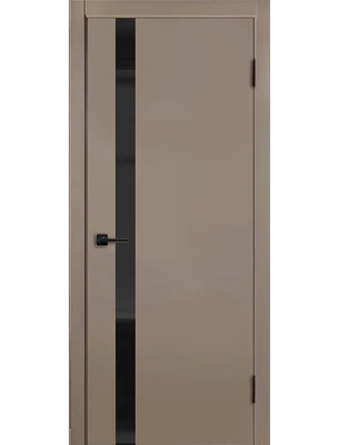 Межкомнатная дверь Адема Вега 6 черное стекло в цвете Меджик Тоффи