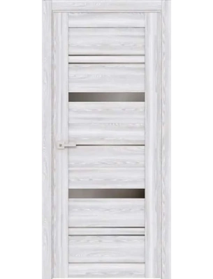 Межкомнатная дверь Адема 32 стекло графит в цвете ривьера айс