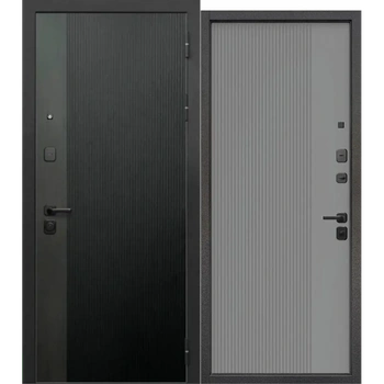 Входная дверь Е-трейд 9 см Вертикаль Серая NEW
