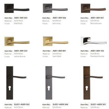 Дверная ручка из латуни CITY collection А009 патина