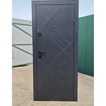 Входная дверь Е-трейд 7 см Штамп Букле Графит