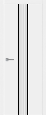 Межкомнатная дверь R-7 черный молдинг вертикальный Carda