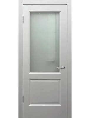 Межкомнатная дверь Wanmark Шпон ДО Ника модерн (вогнутая калёвка) ясень пломбир