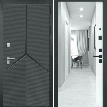 Входная дверь Kova Мерса Силк сноу зеркало