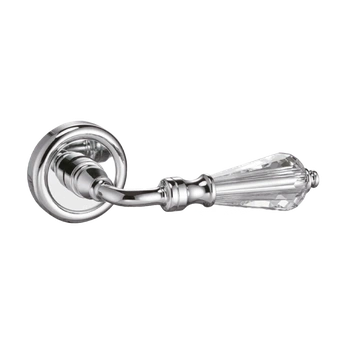 Дверная ручка дизайнерская из латуни CRISTAL 077