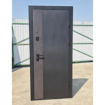 Входная дверь Е-трейд 9 см Вертикаль Серая NEW