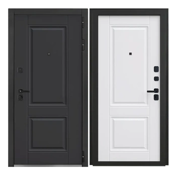 Входная дверь Кова Катрин с фрезерованной панелью в цвете черный кварц