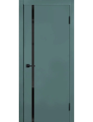 Межкомнатная дверь Адема Вега 5 черное стекло в цвете Меджик Фреско