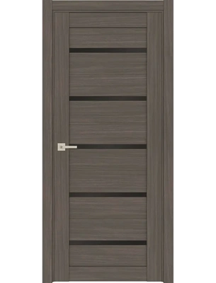 Межкомнатная дверь Адема 1 черное стекло в цвете неаполь