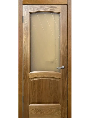 Межкомнатная дверь Wanmark Шпон ДО Ника (вогнутая калёвка) дуб кофе