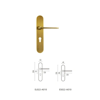 Дверная ручка из латуни CITY collection 010 золото, патина