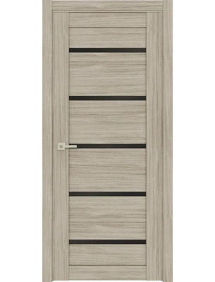 Межкомнатная дверь Адема 1 черное стекло в цвете грей