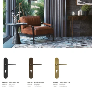 Дверная ручка из латуни CITY collection 010 золото, патина