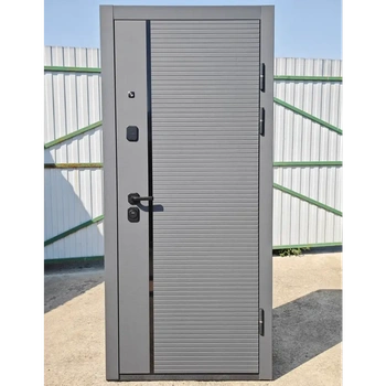 Входная дверь Е-трейд 10 см 2 МДФ Букле Графит Эмалит Белый