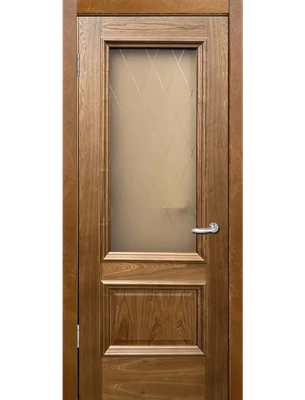 Межкомнатная дверь Wanmark Шпон ДО Ника модерн S (большой багет) дуб кофе