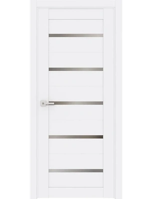 Межкомнатная дверь Адема 1 матовое стекло в цвете белый бланко