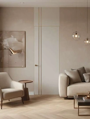 Межкомнатная скрытая дверь Андора под покраску или пвх пленку