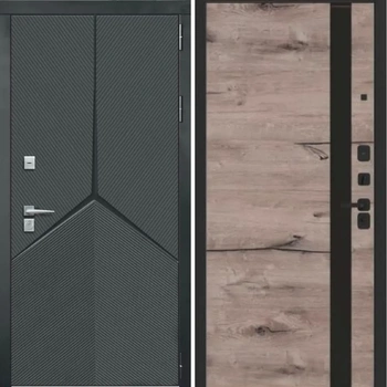 Входная дверь Kova Мерса Дайт 4 пацифик черное стекло